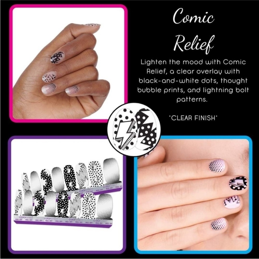 Color Street Comic Relief Nail Polish Strips . New in package.
